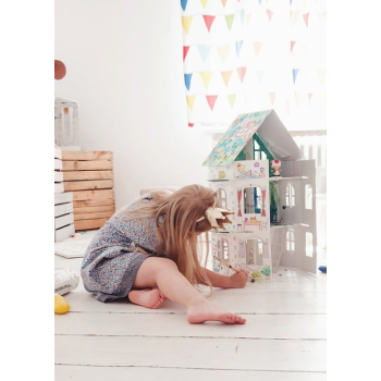 Domek "ul. Wiosenna 14" przestrzenna kolorowanka XXL dla dzieci